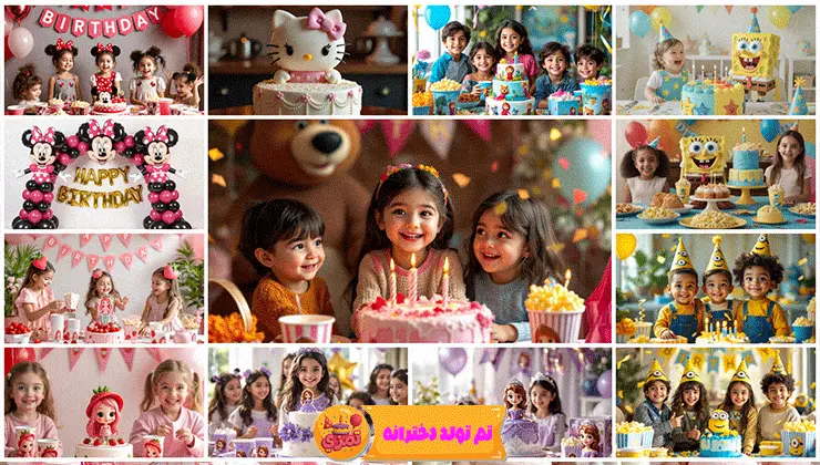 تمهای پیشنهادی برای سهسالگی – کارتونی شاد و رنگی