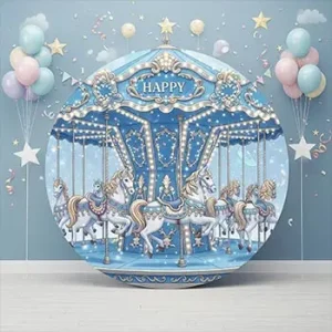 تم تولد پسرانه کراسل آبی