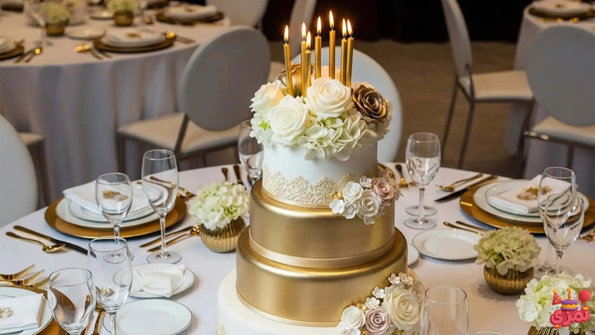 کیک لوکس برای تم جشن تولد بزرگسال