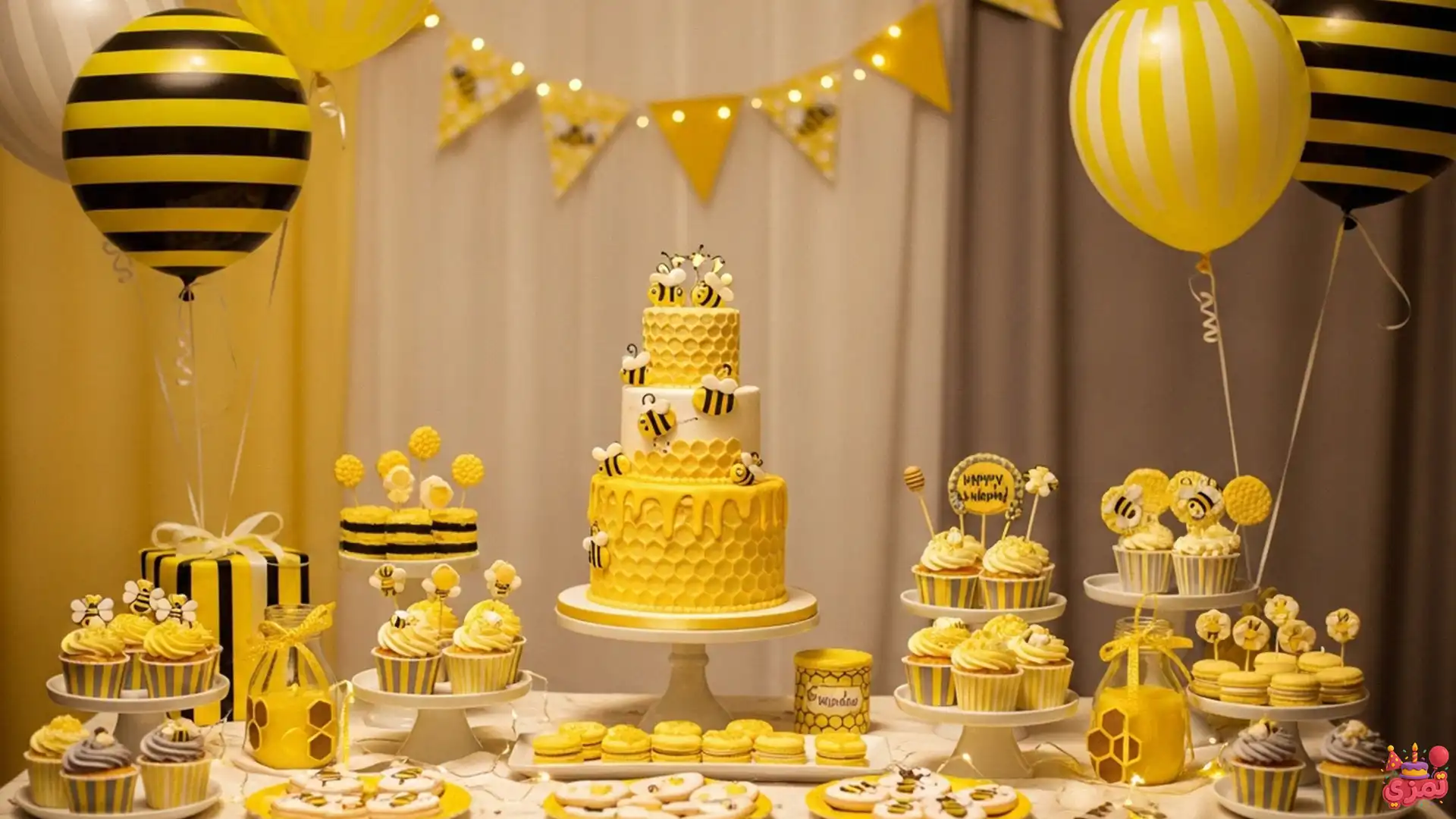 تم تولد دخترانه زنبور و عسل تم تولد دخترانه زنبور و عسل