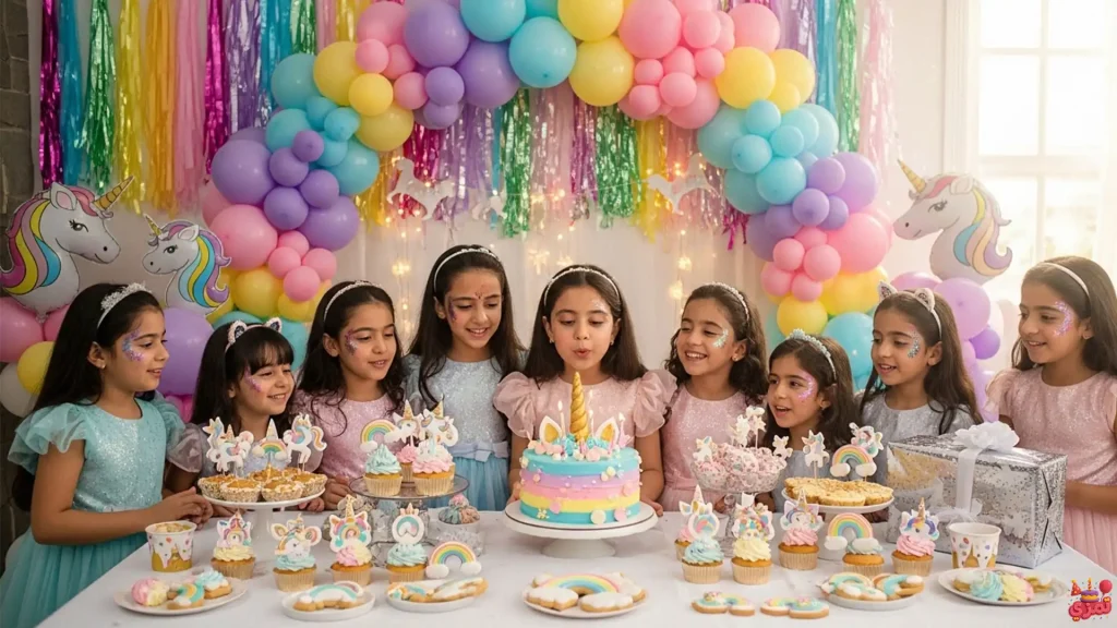جشن تولد دخترانه با تم یونیکورن