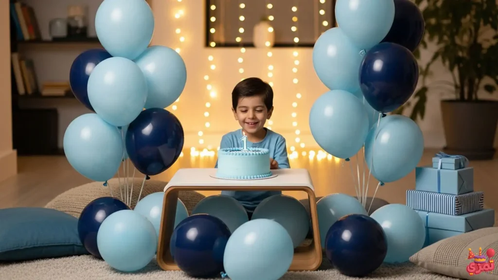 ایده‌های تم تولد پسرانه آبی ساده