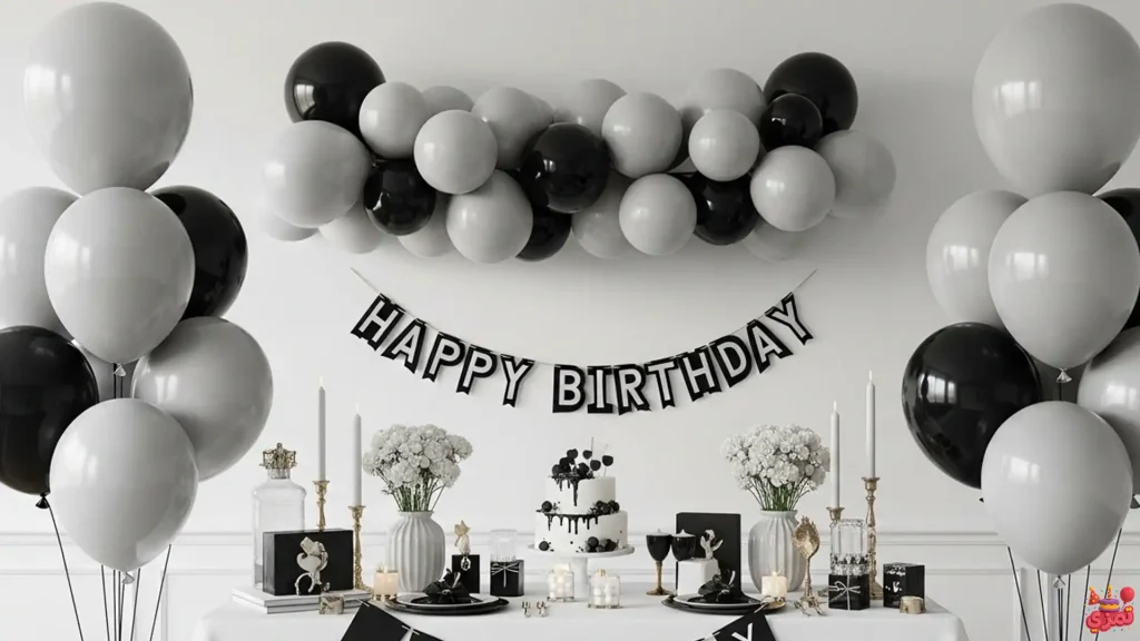 ایدههای خاص برای تم تولد پسرانه طوسی مشکی