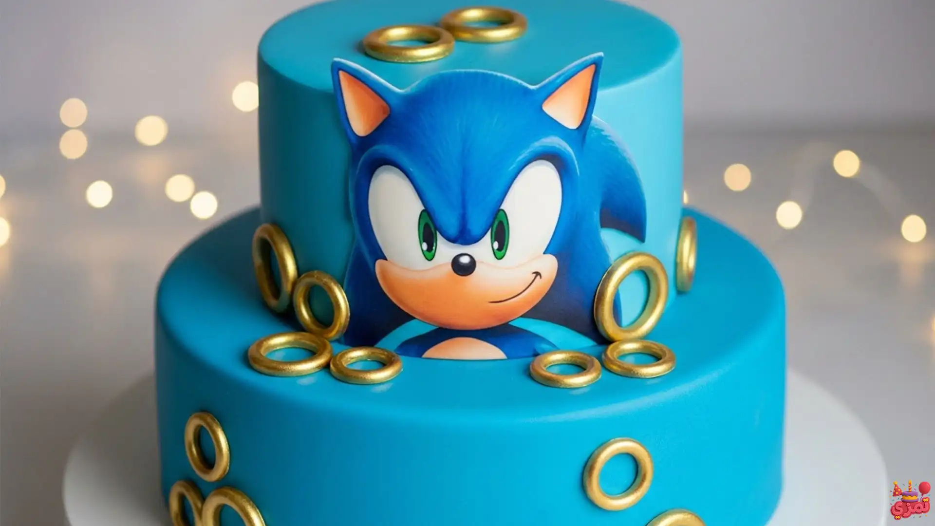 کیک تولد تم پسرانه سونیک تم تولد پسرانه سونیک با کیک تولد