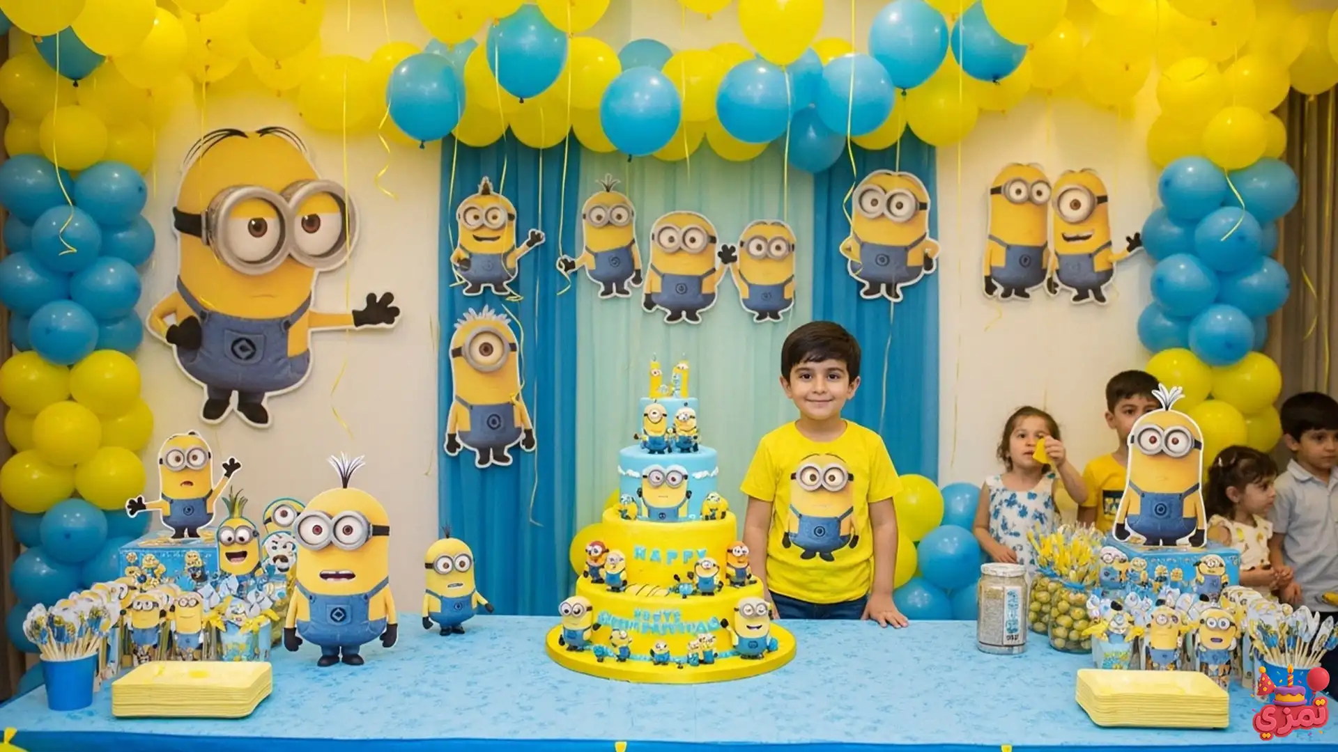 تم تولد پسرانه رنگ زرد مینیون