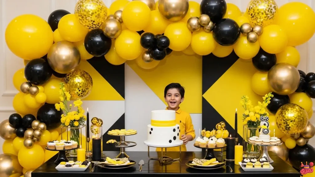ایدههای خاص برای تم تولد پسرانه زرد مشکی