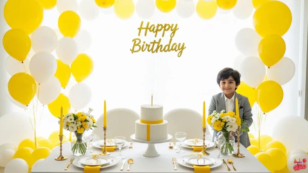 ایدههای خاص برای تم تولد پسرانه زرد و سفید