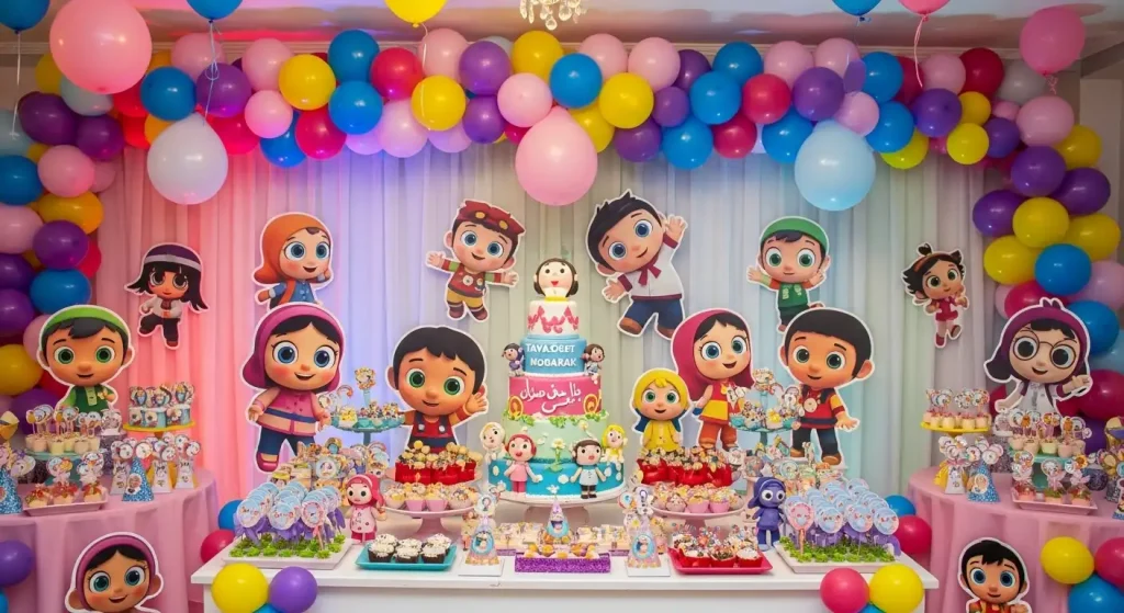 جشن تولد دخترانه با تم کارتونی