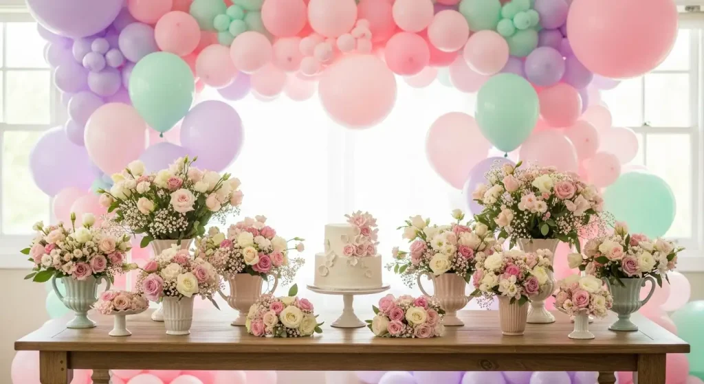 جشن تولد دخترانه با تم گل