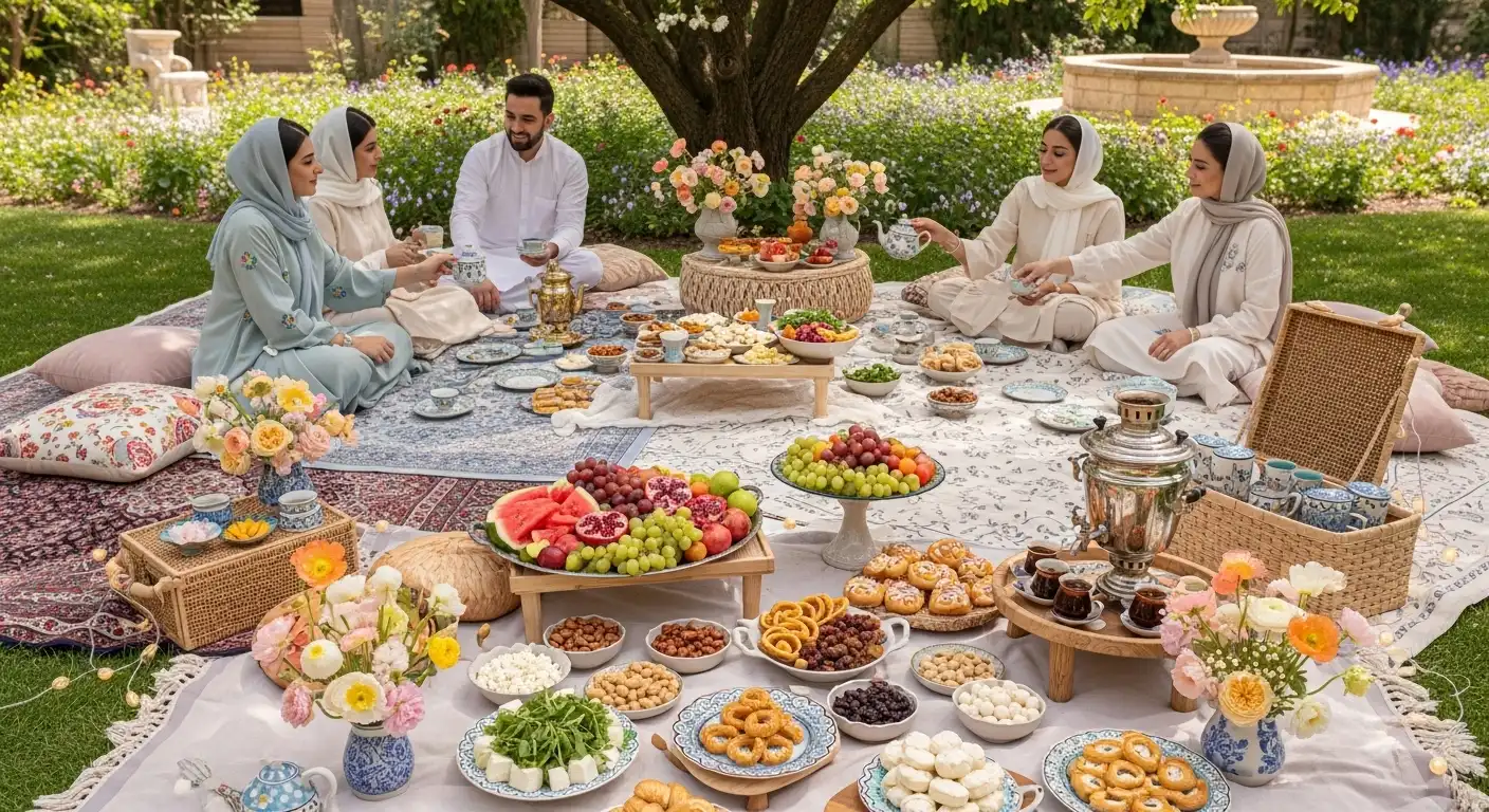 تم پیکنیک شیک در جشن تولد باغی