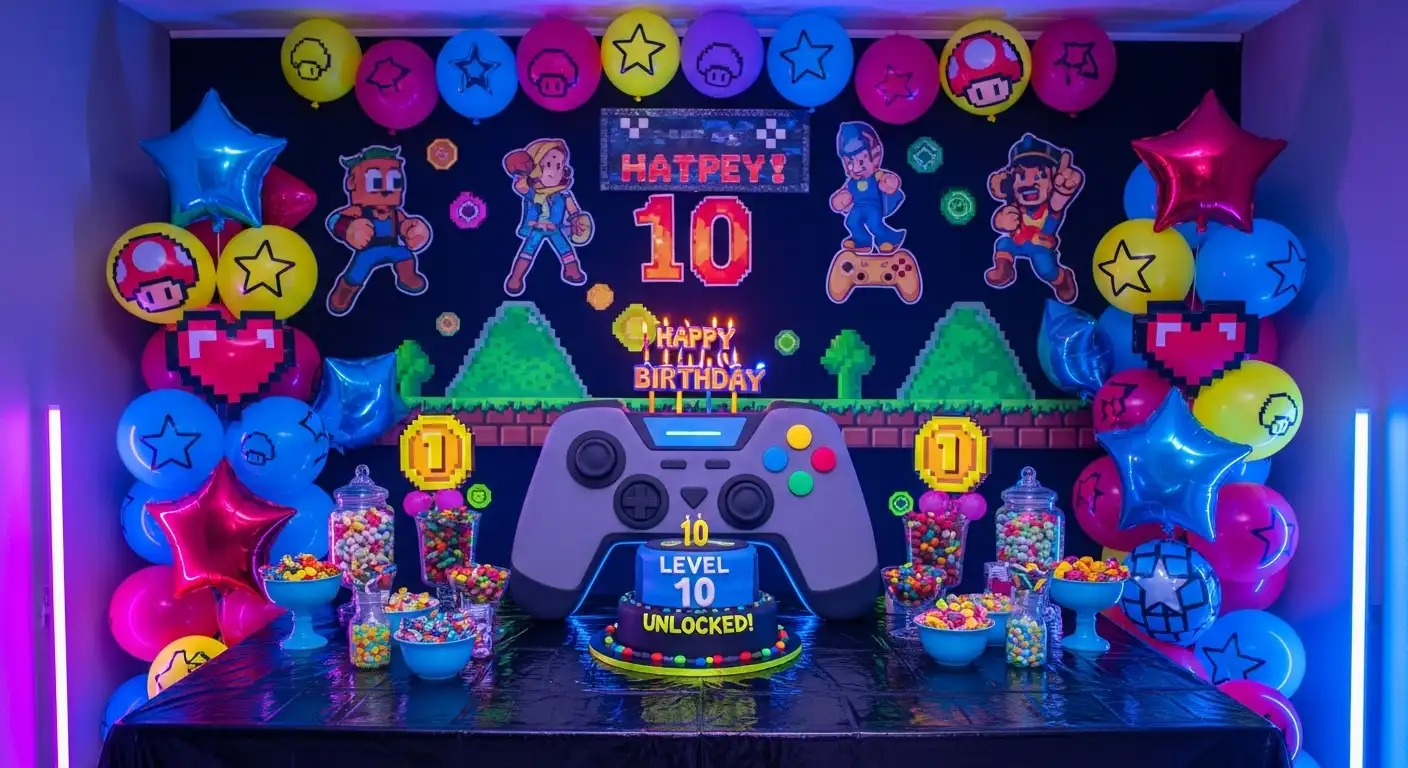 تم تولد ۱۰ سالگی دخترانه با گیمینگ