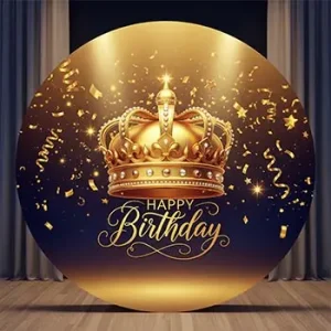 تم تولد دخترانه تاج طلایی با دکور لاکچری و شیک