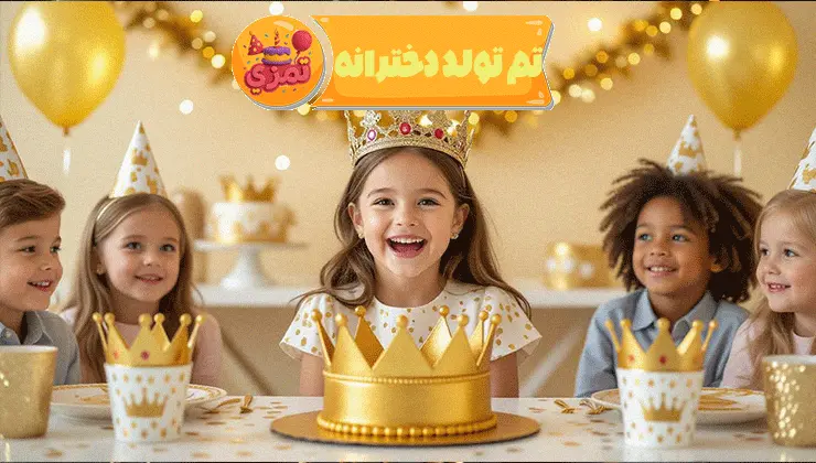تم تاج طلایی دخترانه – بکگراند پرنسسی
