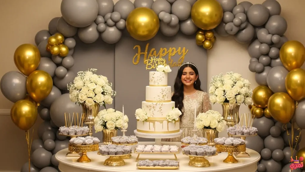 تم تولد دخترانه طوسی و طلایی