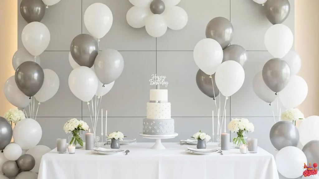 تم تولد دخترانه طوسی و سفید