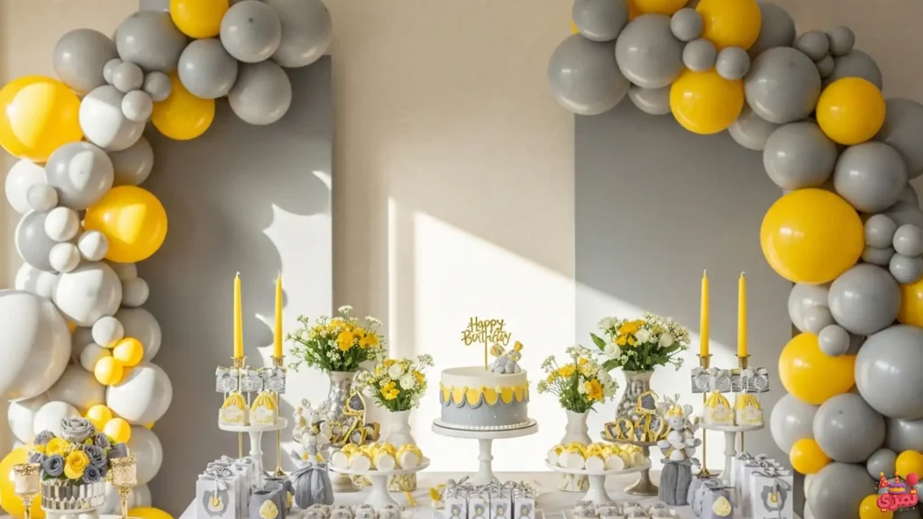 تم تولد دخترانه طوسی زرد