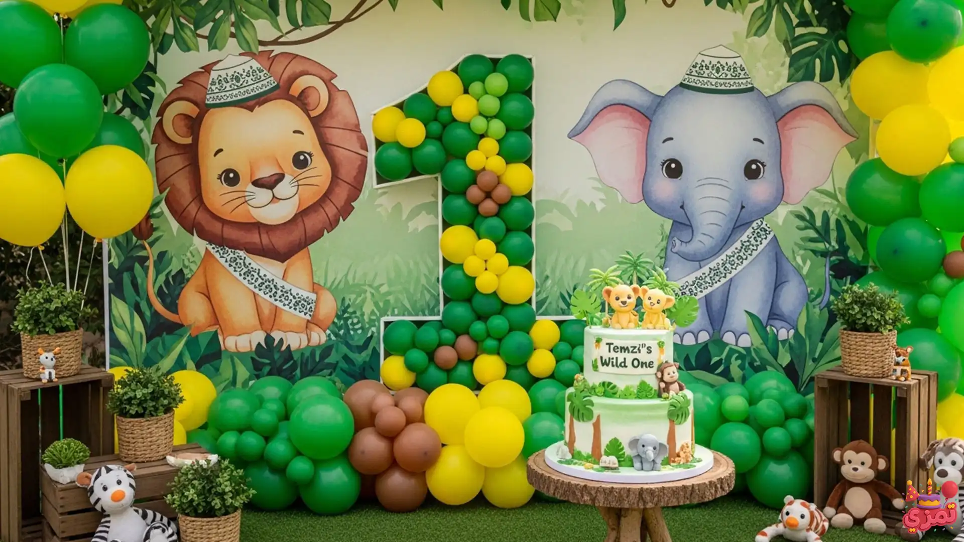 تم تولد پسرانه ۱ سالگی حیوانات جنگل تم تولد پسرانه ۱ سالگی حیوانات جنگل