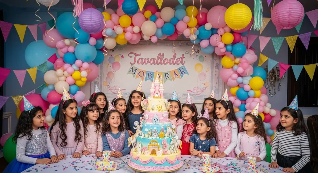 جشن تولد دخترانه کودکانه