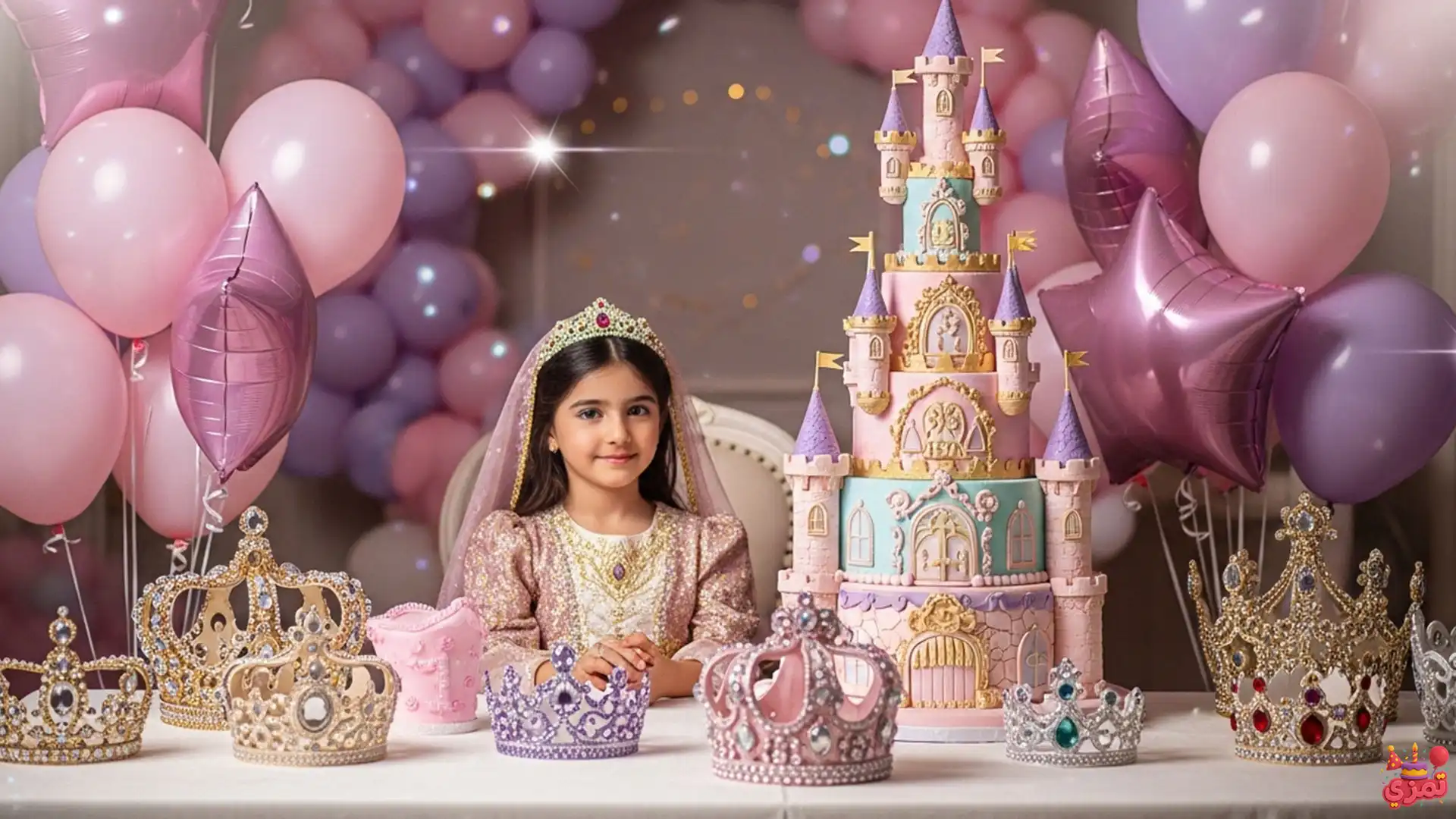 تم تولد دخترانه پرنسسی صورتی بنفش تم تولد دخترانه پرنسسی صورتی و بنفش