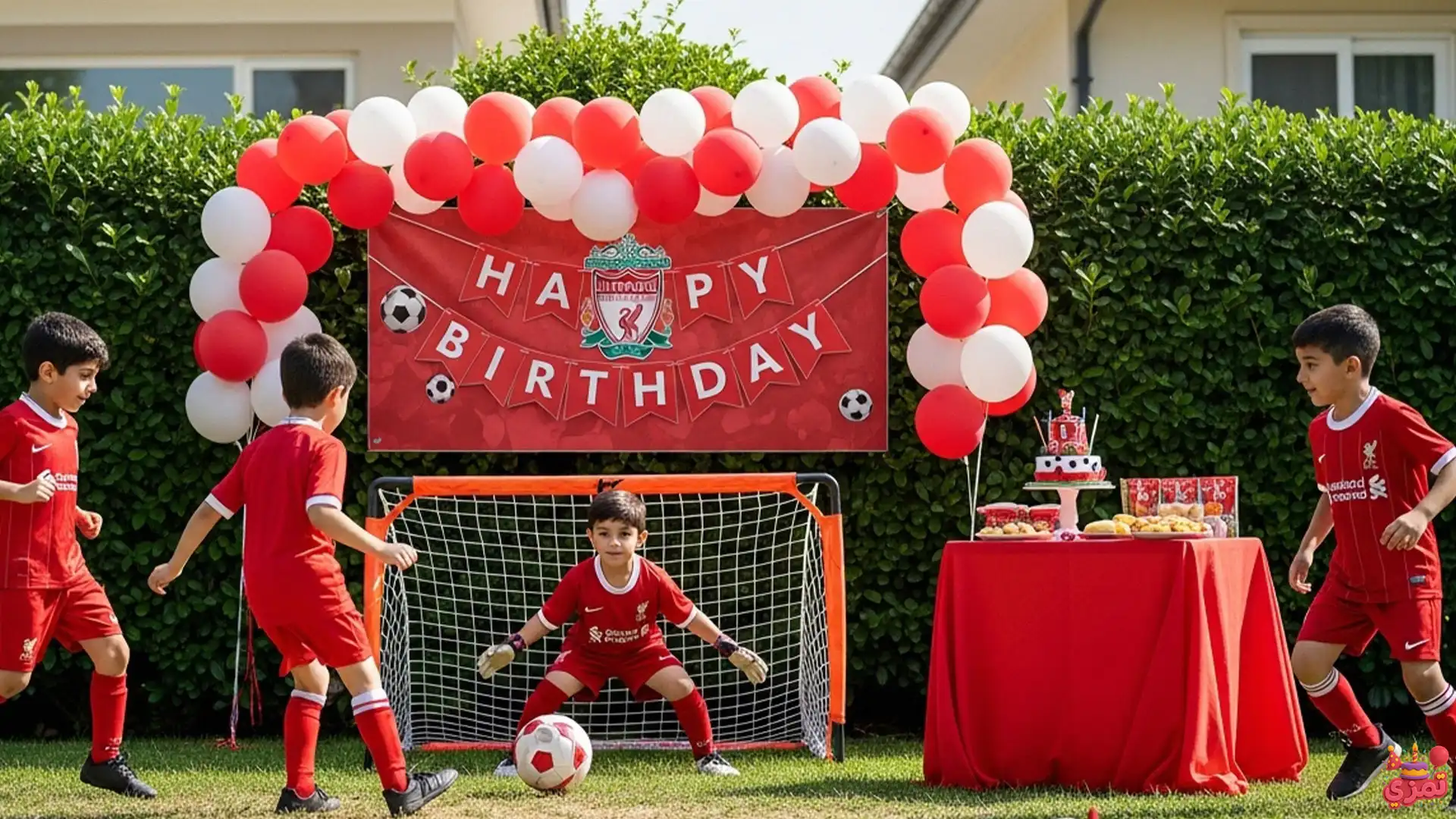 تم تولد پسرانه لیورپول بازی تم تولد لیورپول با بازی فوتبال