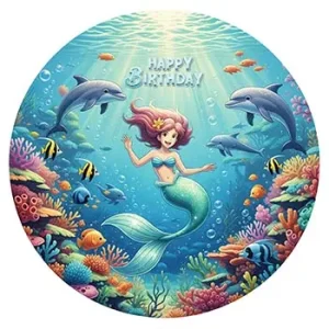 → تم تولد دخترانه پری دریایی با دکور زیر دریا و دلفین‌ها