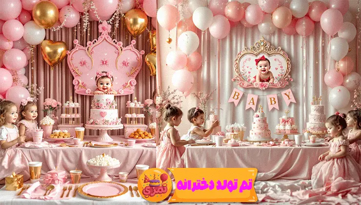 تم نوزاد دختر – ستاره و ماه پاستلی