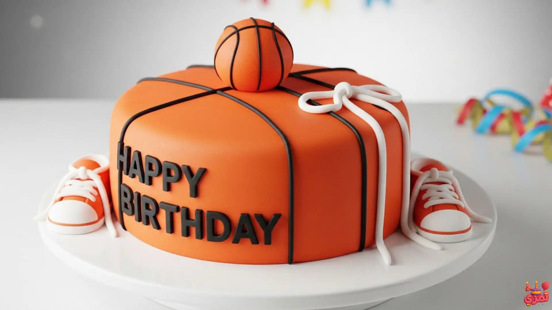 تم تولد پسرانه رنگ نارنجی کیک کیک تولد نارنجی پسرانه