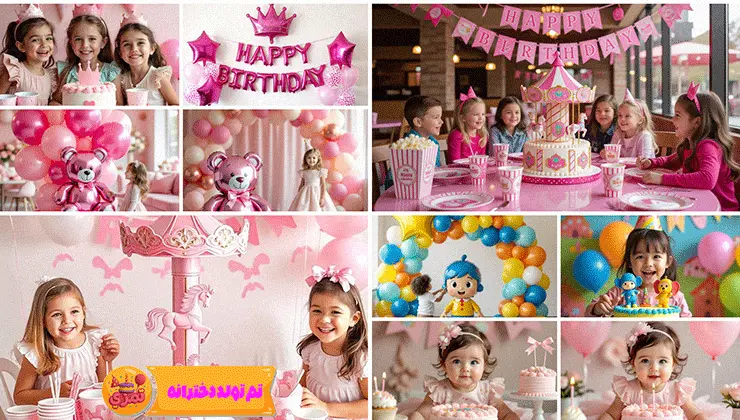 پیشنهاد تمهای یکسالگی دخترانه – پالت صورتی ملایم