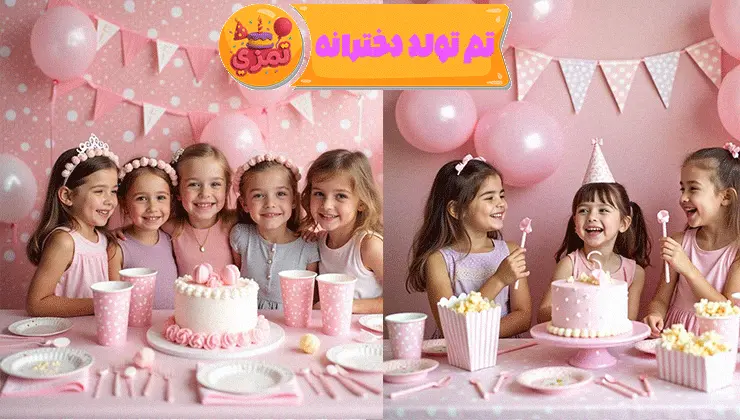 دکور تولد خالخالی – بادکنک و ریسه مینیمال