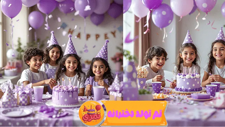 تم خالدار بنفش – ظروف هماهنگ