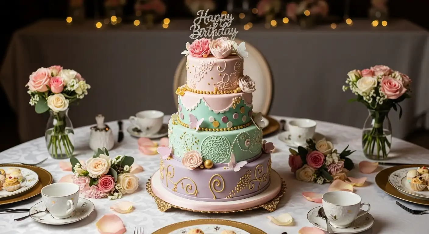 کیک خاص تولد دخترانه با طراحی خلاقانه