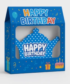 پک تم تولد خالدار آبی با متن Happy Birthday