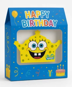 پک تم تولد باب اسفنجی با رنگ زرد و طرح کارتونی