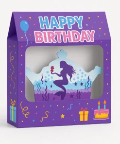 پک تم تولد پری دریایی با رنگ بنفش