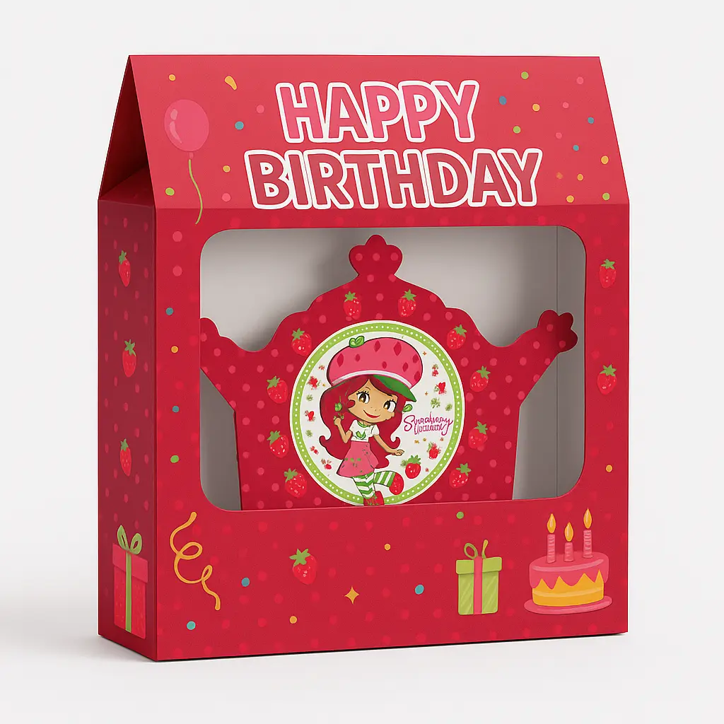 پک تم تولد دختر توت فرنگی با رنگ قرمز