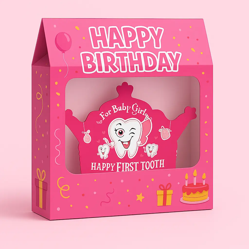پک تم تولد دندونی دخترانه با طرح کودکانه