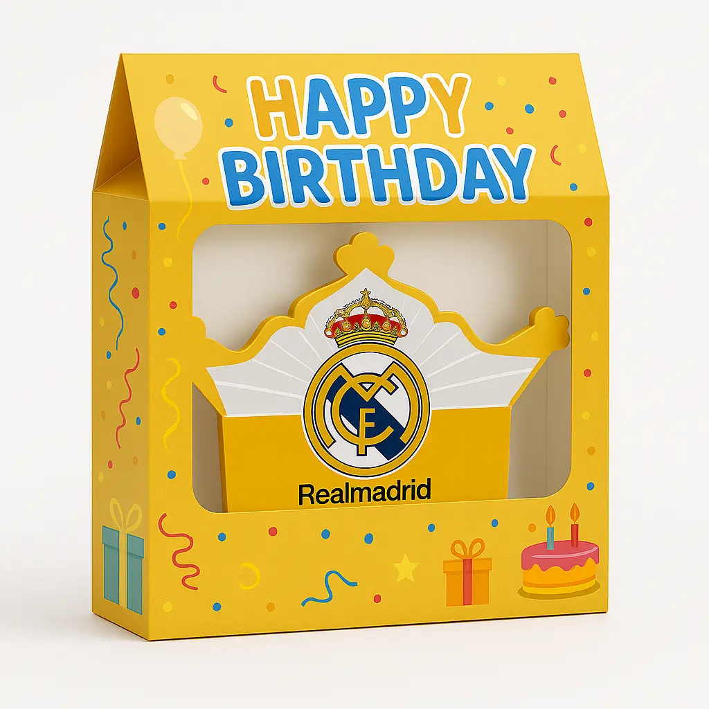 پک تم تولد رئال مادرید با رنگ زرد و لوگوی تیم