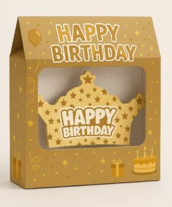 پک تم تولد ستاره طلایی با متن Happy Birthday