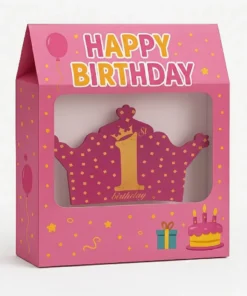 پک تم تولد صورتی طلایی برای جشن تولد یک سالگی