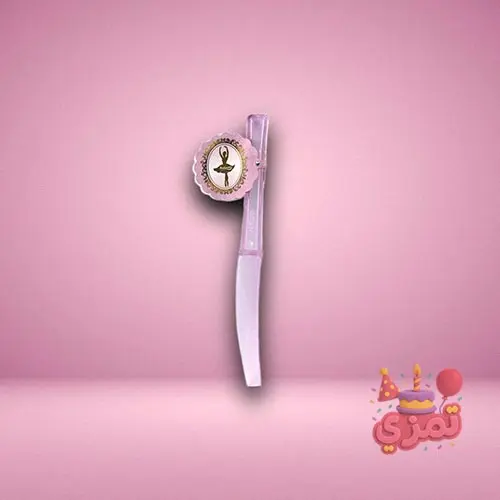 چاقوی یکبار مصرف صورتی با طرح بالرین