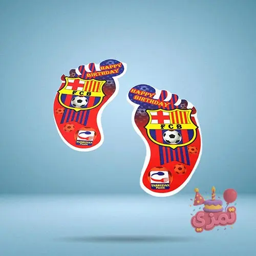 استیکر ردپا فوتبالی با طرح بارسلونا