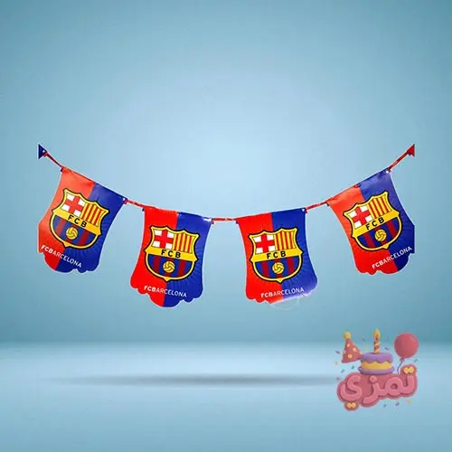 ریسه پرچم فوتبالی با طرح بارسلونا