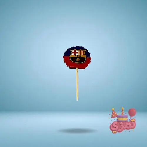 خلال چوبی تزیینی با لوگوی بارسلونا