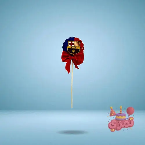 تاپر کیک فوتبالی با طرح بارسلونا