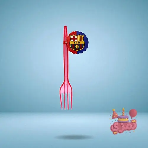 چنگال یکبار مصرف با طرح بارسلونا