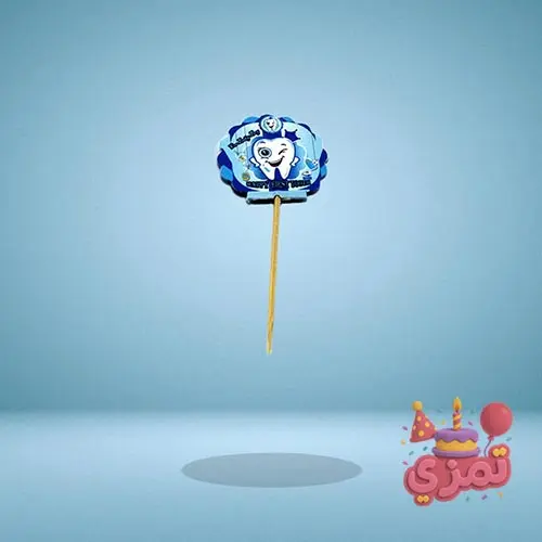 خلال چوبی تزیینی آبی با طرح دندونی