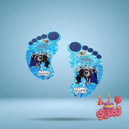 استیکر ردپا آبی با طرح برفی فروزن