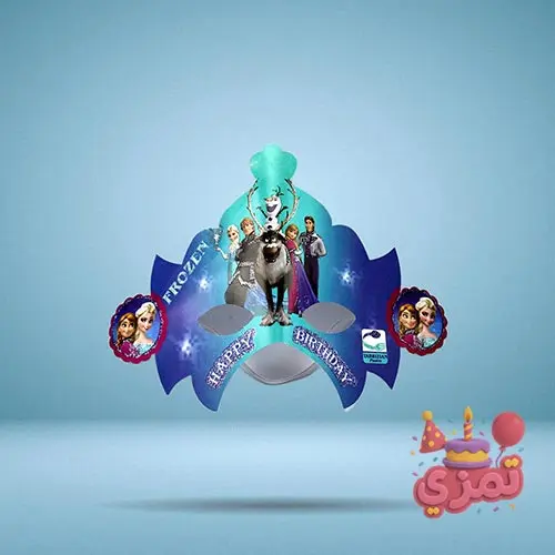 عینک کاغذی آبی با طرح شخصیتهای فروزن