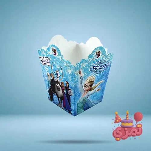 پاکت پاپکورن آبی با طرح السا و آنا