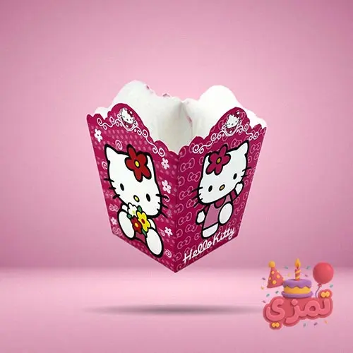 پاکت پاپکورن صورتی با طرح کیتی